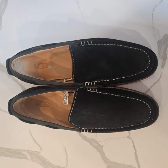 UGG Mens Bel-Air Venetian Black Suede Slip On Loafers Mens Size 10 - Picture 4 of 12